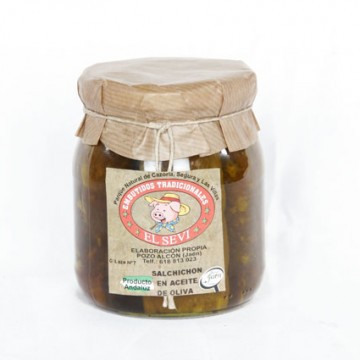 Salchichón en aceite de oliva