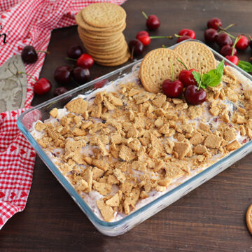 Imagen de la receta Tarta de galletas y cerezas