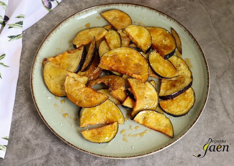 Berenjenas fritas con miel