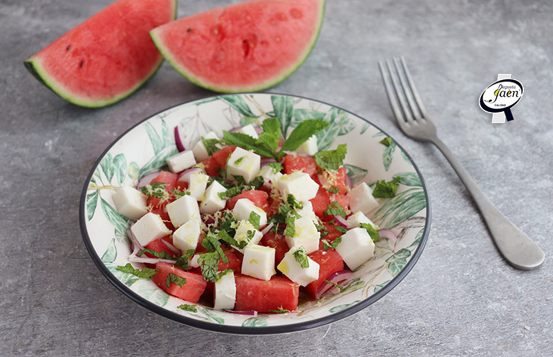 Ensalada de sandía y queso fresco Degusta Jaén