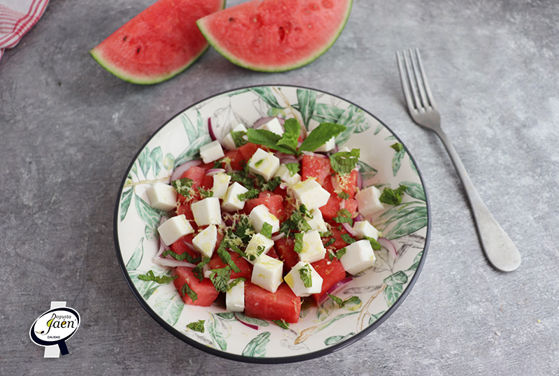 Ensalada de sandía y queso fresco Degusta Jaén