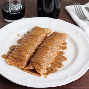 Imagen de la receta Crepes de cabrito al vino tinto