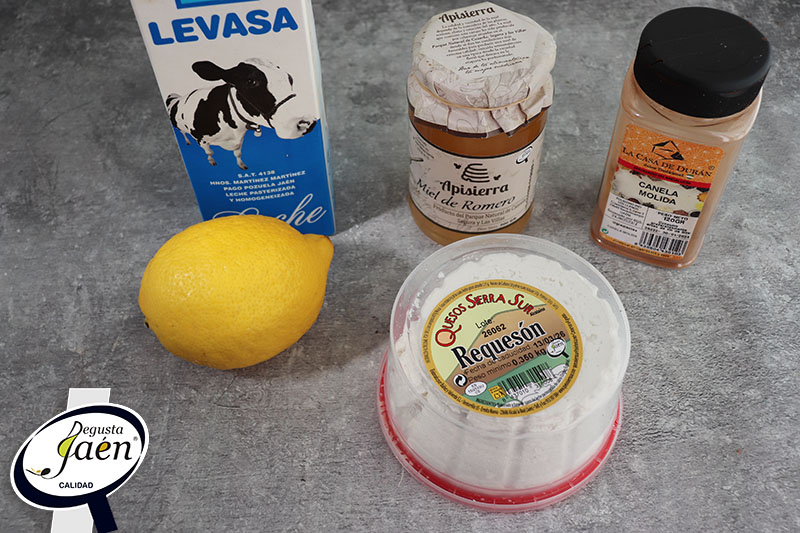 Mousse de requesón de cabra con canela