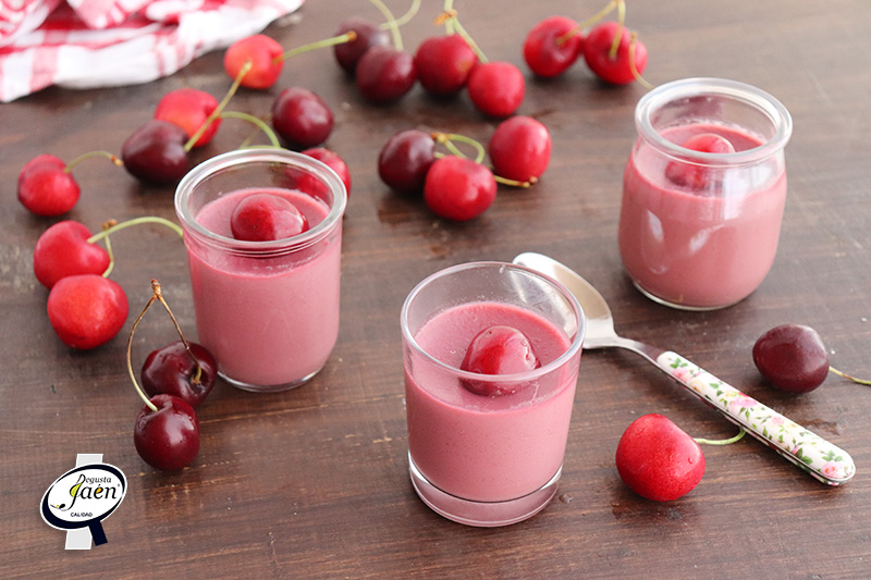 cuajada de cerezas