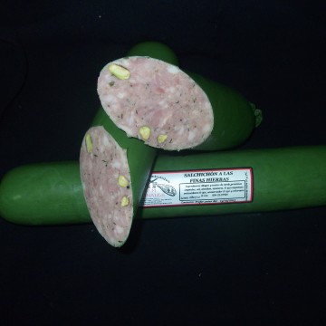 Imagen de Salchichón Cocido a las Finas Hierbas con Pistachos. Ver producto